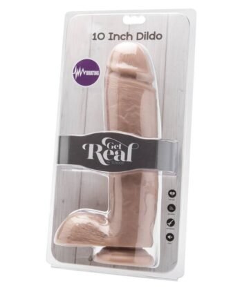 Visão alternativa de GET REAL - DILDO 25,5 CM COM BOLAS VIBRADOR PELE