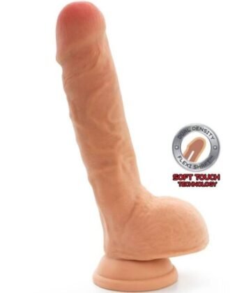 GET REAL - DILDO DE DUAL DENSIDADE PELE DE BOLAS DE 18 CM