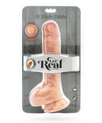 GET REAL - DILDO DUAL DENSITY 25,5 CM BOLAS PELE - Imagem 3