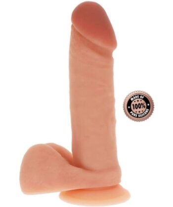 GET REAL - DILDO DE SILICONE 20,5 CM W BOLAS PELE