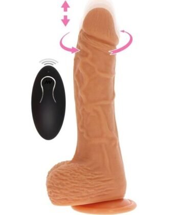 GET REAL - PELE VIBR DILDO ROTATIVA PARA CIMA E PARA BAIXO
