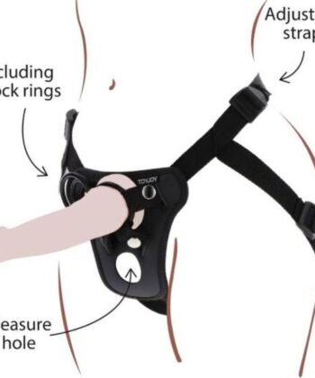 GET REAL - ARNÊS DE PRAZER STRAP-ON PRETO
