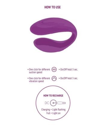 XOCOON - VIBRADOR PARA CASAIS BOUND LOVE ROXO
