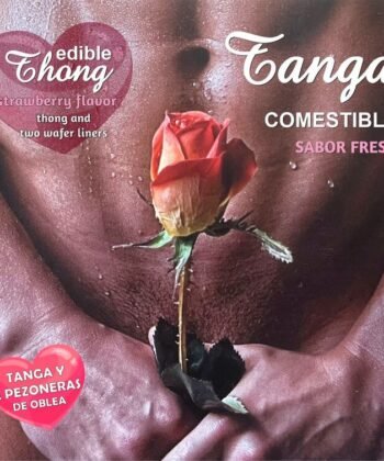 HOTFLOWERS - TANGA MASCULINA+ 2 BICOS WAFER DE MORANGO /es/pt/en/fr/it/