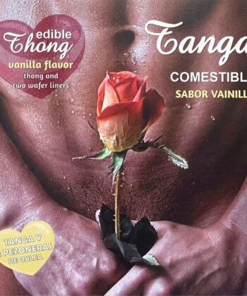 HOTFLOWERS - TANGA HOMEM + 2 BICOS WAFER BAUNILHA /es/pt/en/fr/it/