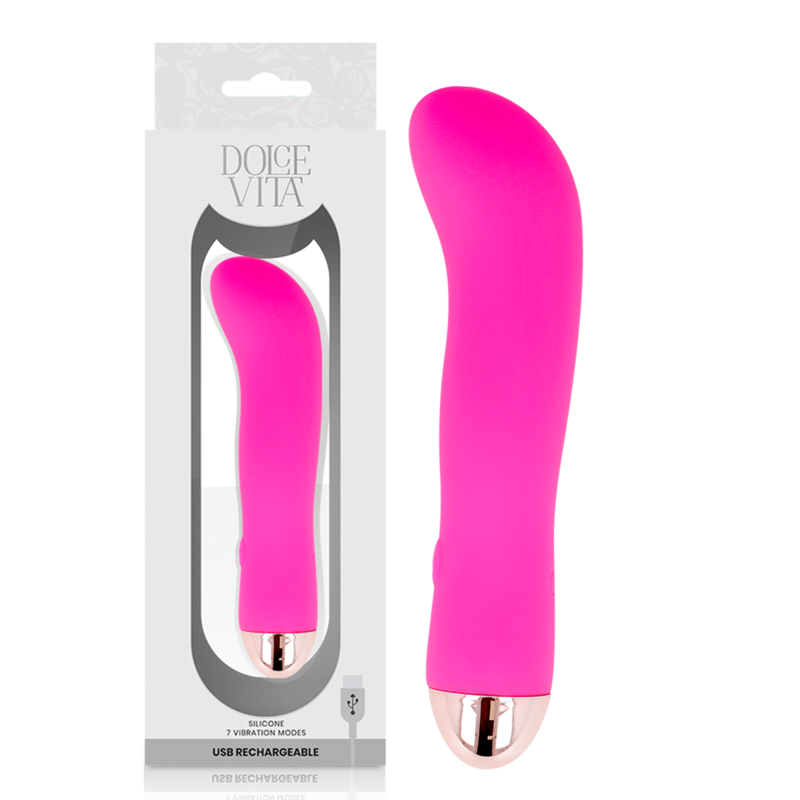 DOLCE VITA - VIBRADOR RECARREGÁVEL DUAS VELOCIDADES PINK 7 - Image 5
