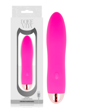 DOLCE VITA - VIBRADOR RECARREGÁVEL QUATRO PINK 7 VELOCIDADES - Image 3