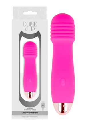 Visão alternativa de DOLCE VITA - VIBRADOR RECARREGÁVEL DE TRÊS VELOCIDADES PINK 7