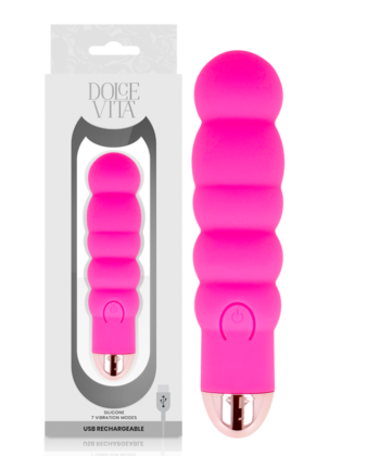 DOLCE VITA - VIBRADOR RECARREGÁVEL SEIS PINK 7 VELOCIDADES - Image 3