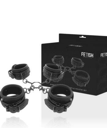 Visão alternativa de FETISH SUBMISSIVE - CONJUNTO DE ALGEMAS DE MÃOS E TORNOZELO COM FORRO DE NOPRENE