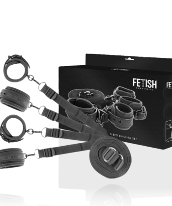 Visão alternativa de FETISH SUBMISSIVE - CONJUNTO DE ALGEMAS E GRAVATAS COM FORRO DE NOPRENE