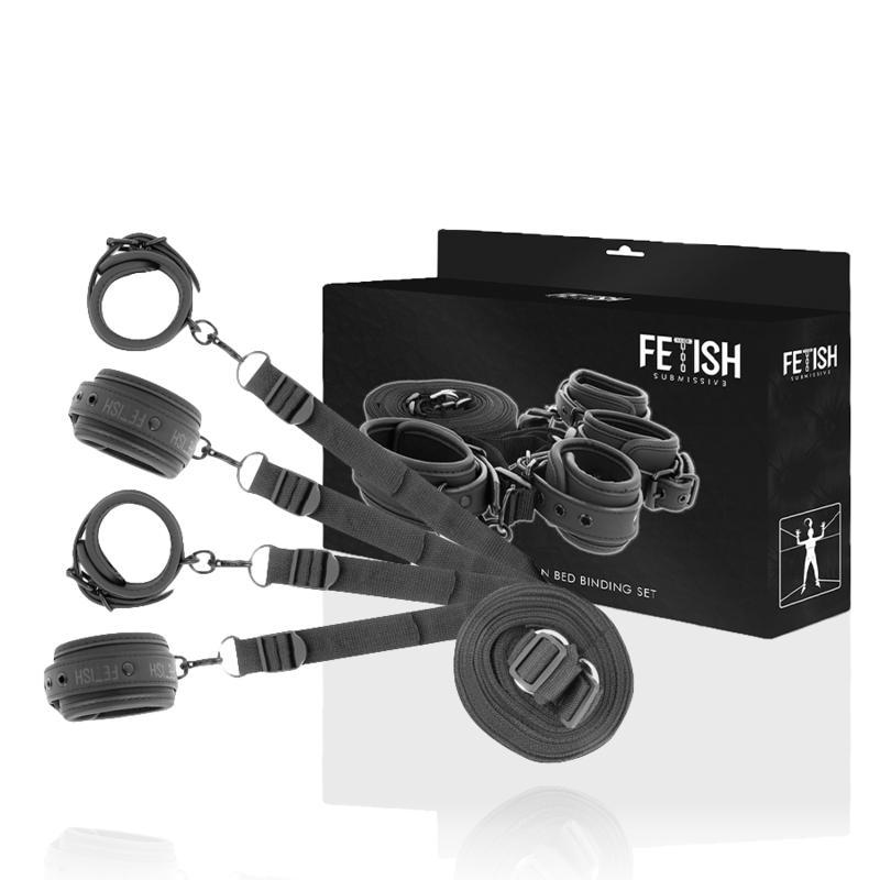 FETISH SUBMISSIVE - CONJUNTO DE ALGEMAS E GRAVATAS COM FORRO DE NOPRENE - Image 2