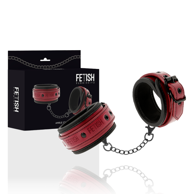 FETISH SUBMISSIVE DARK ROOM - ALGEMAS DE TORNOZELO DE COURO VEGANO COM FORRO DE NEOPRENE - Imagem 4