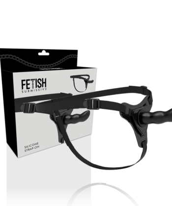 Visão alternativa de FETISH SUBMISSIVE HARNESS - SILICONE PRETO PONTO G 16 CM