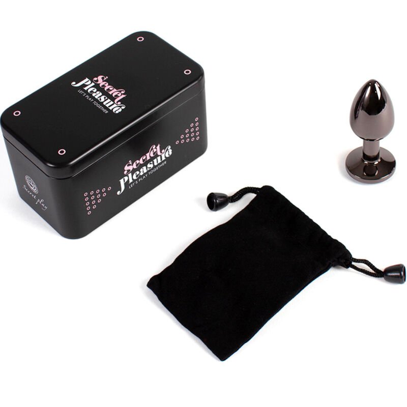 SECRETPLAY - PLUG ANAL DE GUNMETAL TAMANHO PEQUENO 7 CM - Imagem 3