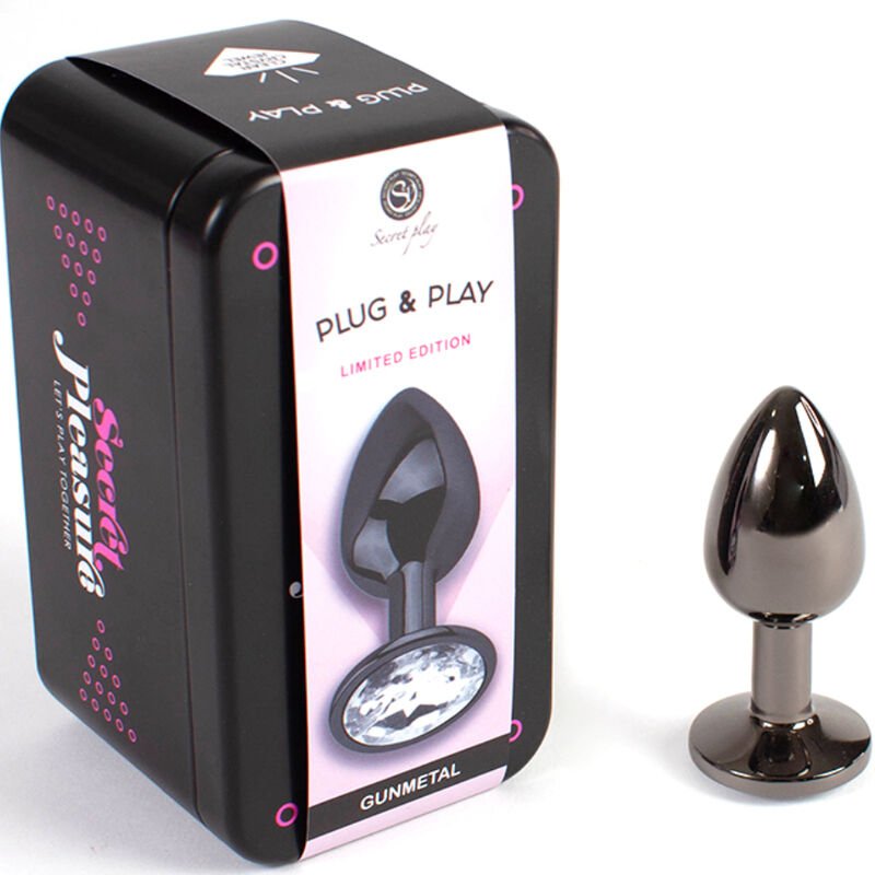 SECRETPLAY - PLUG ANAL DE GUNMETAL TAMANHO PEQUENO 7 CM - Imagem 2