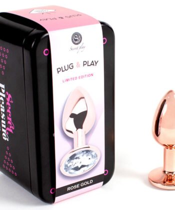 Visão alternativa de SECRETPLAY - PLUG ANAL DE METAL OURO ROSA TAMANHO PEQUENO 7 CM