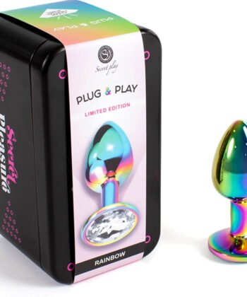 Visão alternativa de SECRETPLAY - PLUG ANAL DE METAL ARCO-ÍRIS TAMANHO PEQUENO 7 CM