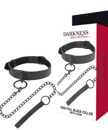 DARKNESS - COLAR PRETO COM CORRENTE