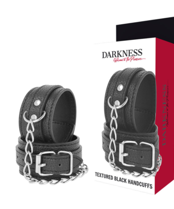 DARKNESS - ALGEMAS DE COURO TEXTURADO PRETO