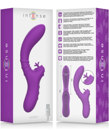 INTENSE - VIBRADOR FLEXÍVEL HARRY COM LÍNGUA ROXA - Image 4