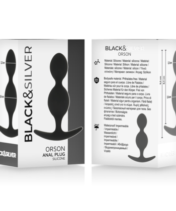 Alternative view of BLACK&SILVER - ORSON PLUG SILICONE 2 ONDAS ANAIS 9 CM