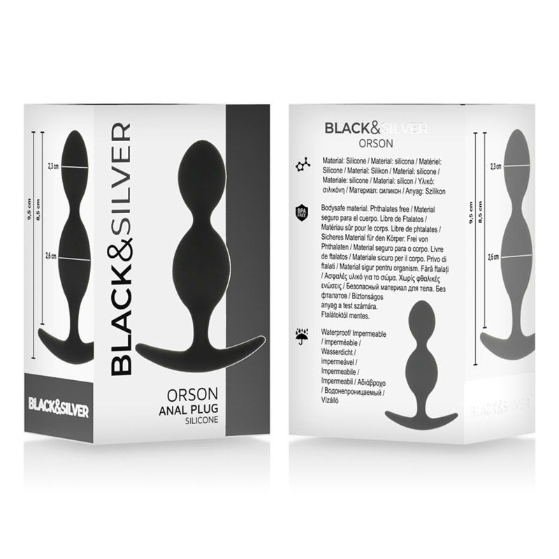 BLACK&SILVER - ORSON PLUG SILICONE 2 ONDAS ANAIS 9 CM - Image 2