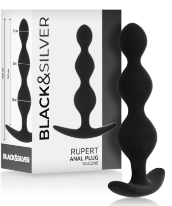 BLACK&SILVER - CORRENTE DE BOLA ANAL RUPERT 10 CM