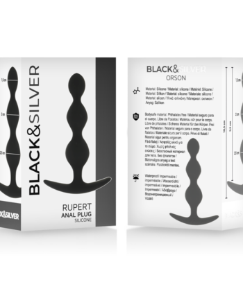Alternative view of BLACK&SILVER - CORRENTE DE BOLA ANAL RUPERT 10 CM