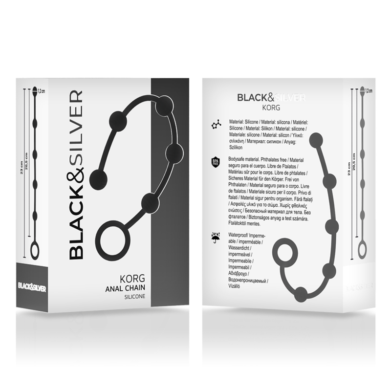 BLACK&SILVER - KORG ANAL ROSÁRIO SILICONE INICIAÇÃO 21 CM - Imagem 3