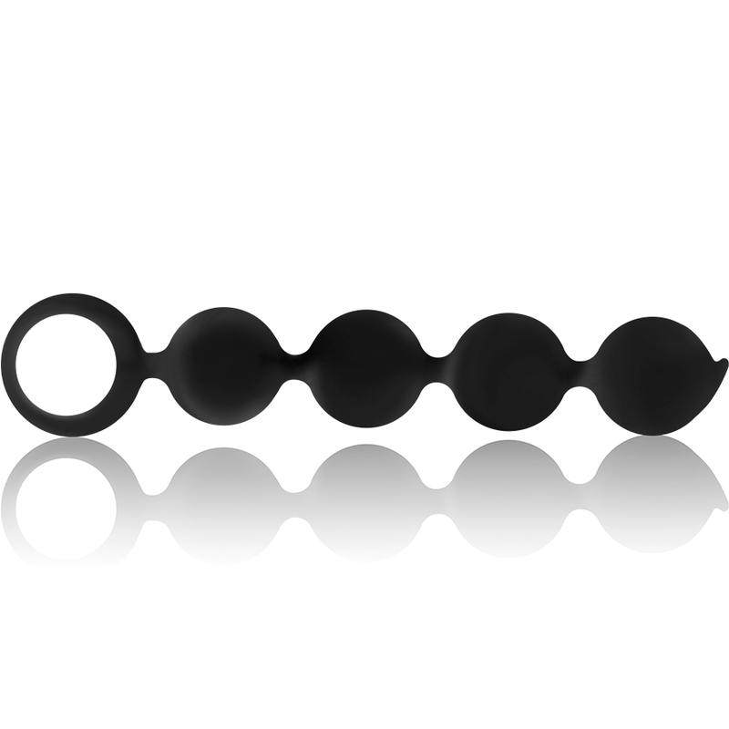 BLACK&SILVER - ROSÁRIO ANAL LENNON 4 ESFERAS DE SILICONE 15 CM - Imagem 3