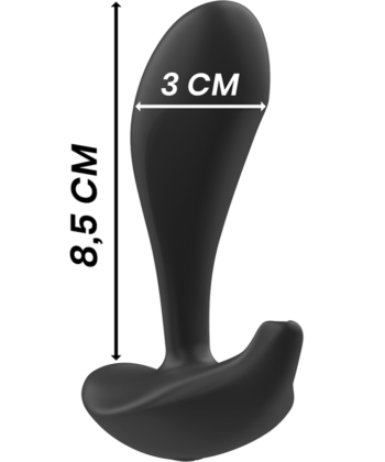 BLACK&SILVER - CONTROLE REMOTO DE SILICONE DWAYNE ANAL PLUG