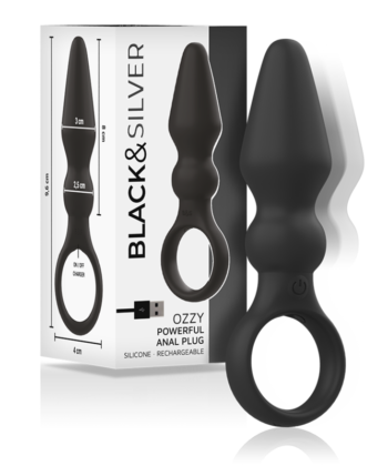 BLACK&SILVER - PLUGUE ANAL DE SILICONE PODEROSO OZZY