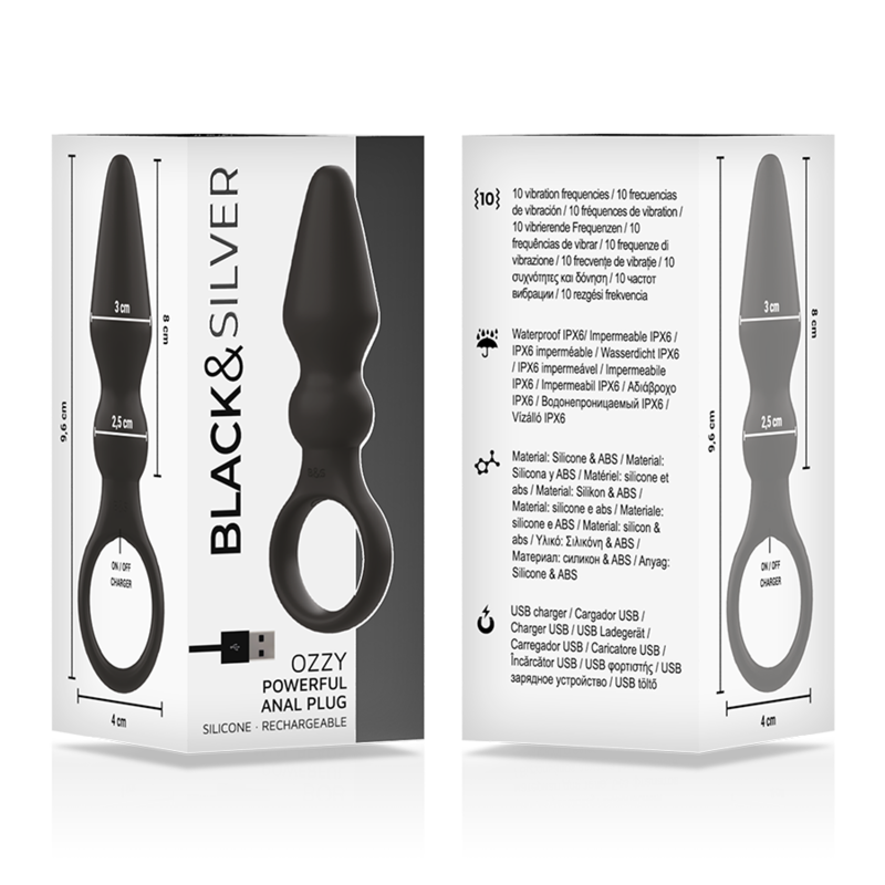 BLACK&SILVER - PLUGUE ANAL DE SILICONE PODEROSO OZZY - Image 3