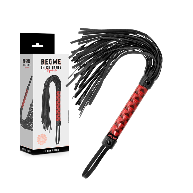 BEGME - FLOGGER DE COURO VEGANO EDIO VERMELHA - Imagem 3
