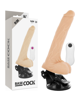 BASECOCK - VIBRADOR DE CONTROLE REMOTO NATURAL REALISTA 19 CM