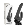BASECOCK - VIBRADOR REALÍSTICO DE CONTROLE REMOTO PRETO COM TESTÍCULOS 20 CM