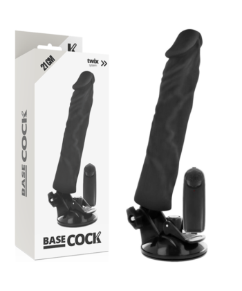 BASECOCK - VIBRADOR REALÍSTICO CONTROLE REMOTO NATURAL 21 CM
