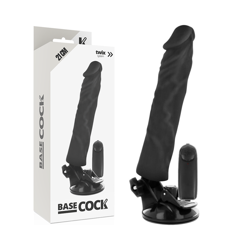 BASECOCK - VIBRADOR REALÍSTICO CONTROLE REMOTO NATURAL 21 CM