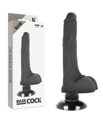 BASECOCK - VIBRADOR REALÍSTICO 2-1 NATURAL 18,5 CM