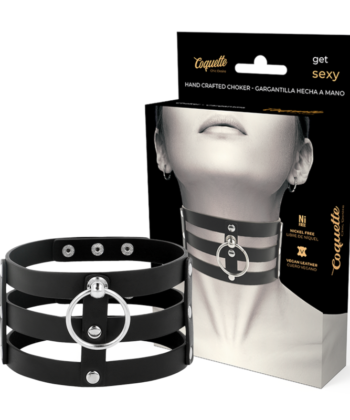 COQUETTE CHIC DESIRE - GARGANTILHA DE COURO VEGANO ESTILO FETISH