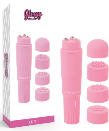 GLOSSY - POCKET KURT MASAJEADOR ROSA