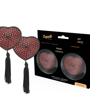 COQUETTE CHIC DESIRE - CUBRE PEZONES ROJO / NEGRO