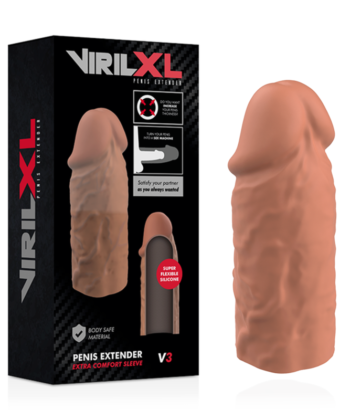 Visão alternativa de VIRILXL - EXTENSÃO DE PÊNIS DE SILICONE LÍQUIDO V3 MARROM