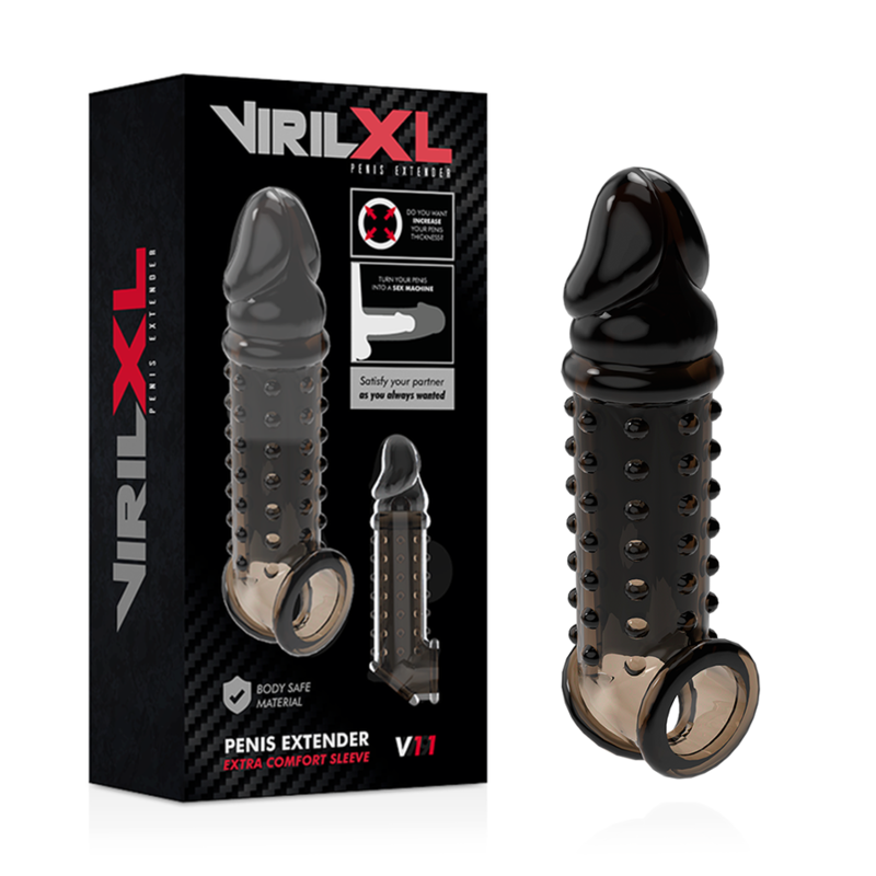 VIRILXL - EXTENSÃO E BAINHA DO PÉNIS V11 PRETA - Imagem 2