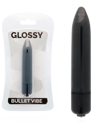 GLOSSY - THIN VIBRADOR NEGRO