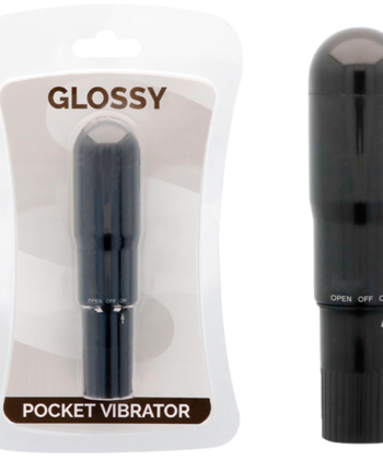 GLOSSY - POCKET VIBRADOR NEGRO