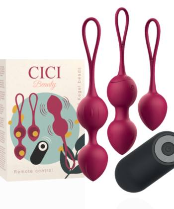 CICI BEAUTY - CONTROLE REMOTO PREMIUM SILICONE 3 VIBRANTES KEGEL BEADS