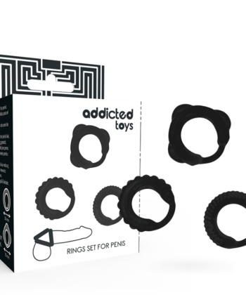 ADDICTED TOYS - CONJUNTO DE ANEL C - PRETO - Imagem 4