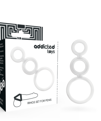 ADDICTED TOYS - CONJUNTO DE ANÉIS - PARA PÉNIS TRANSPARENTE - Imagem 5